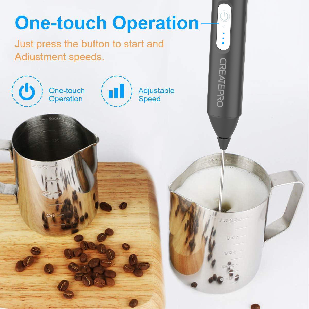 Rechargeable Milk Frother Auto - Electric Milk Frother Handheld 评论和价格
