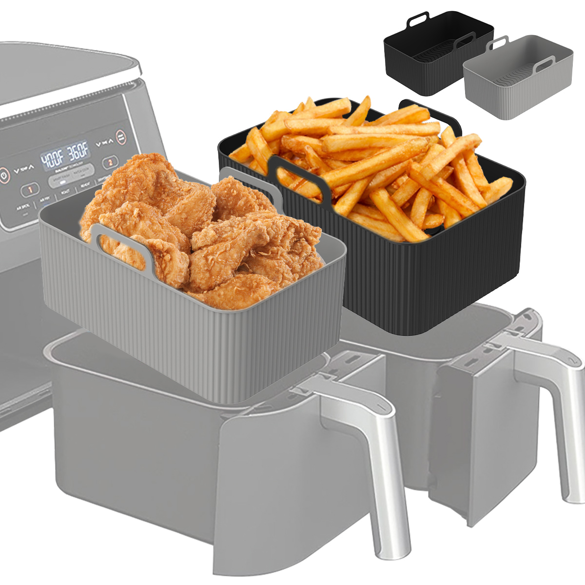 Silicone Air Fryer Liner for N - Air Fryer Silicone Pot Liner 评论和价格