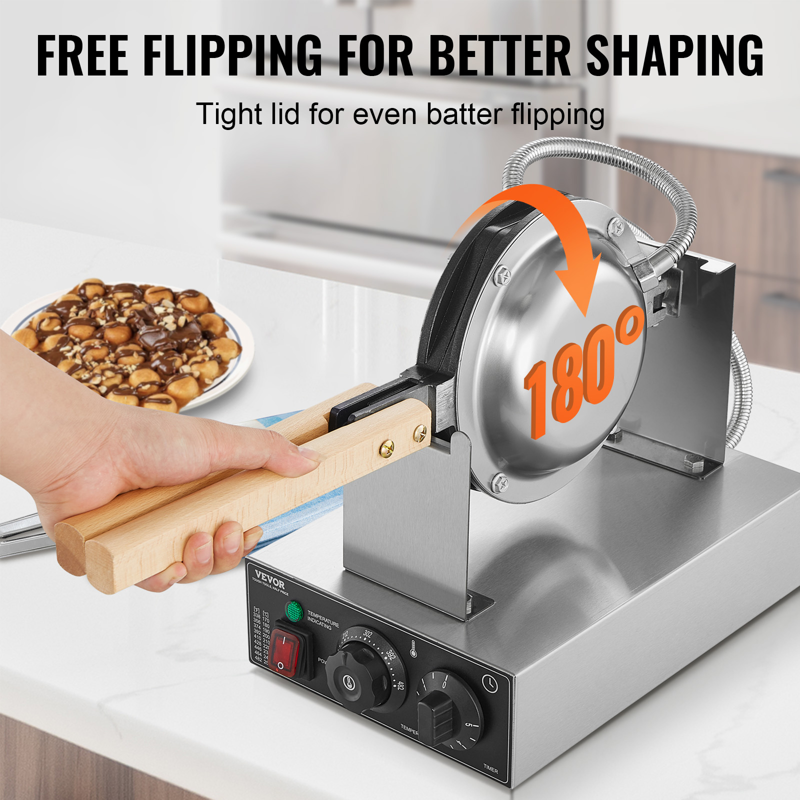 HomeWise Commercial Egg Bubble - Mini Waffle Maker Machine 评论和价格