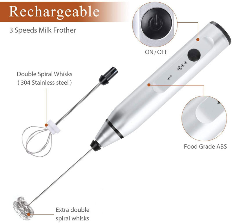 Mini Electric Handheld Milk Fr - Portable Blender Usb Rechargeable 评论和价格