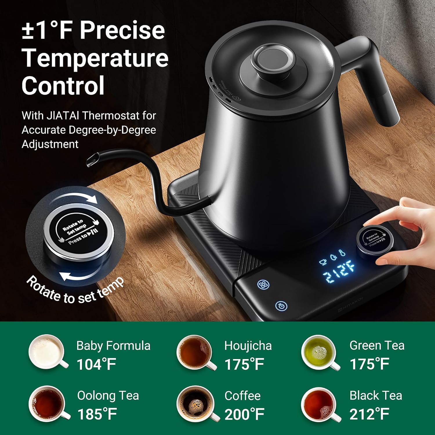 Gooseneck Electric Kettle with - Electric Kettle Temperature Control 评论和价格