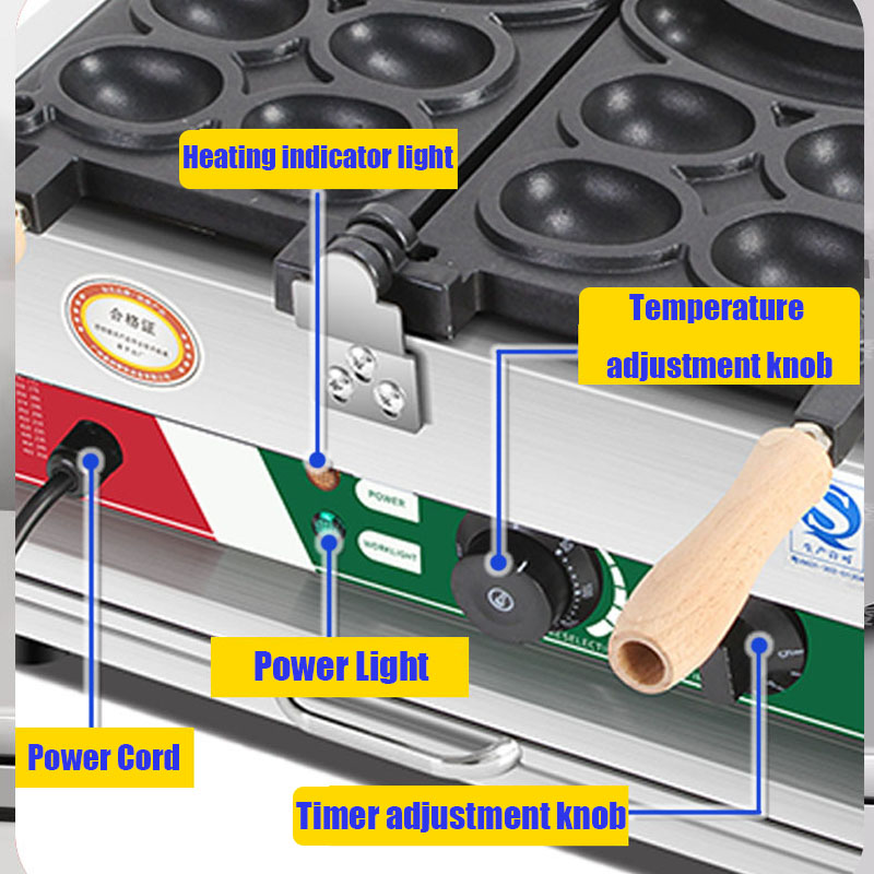4-hole 110V/220V Non-stick Rou - Mini Waffle Maker Machine 评论和价格