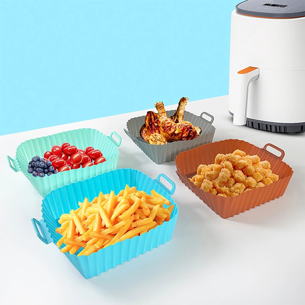 Silicone Fryer Mold Air Fryer  - Air Fryer Silicone Pot Liner 评论和价格
